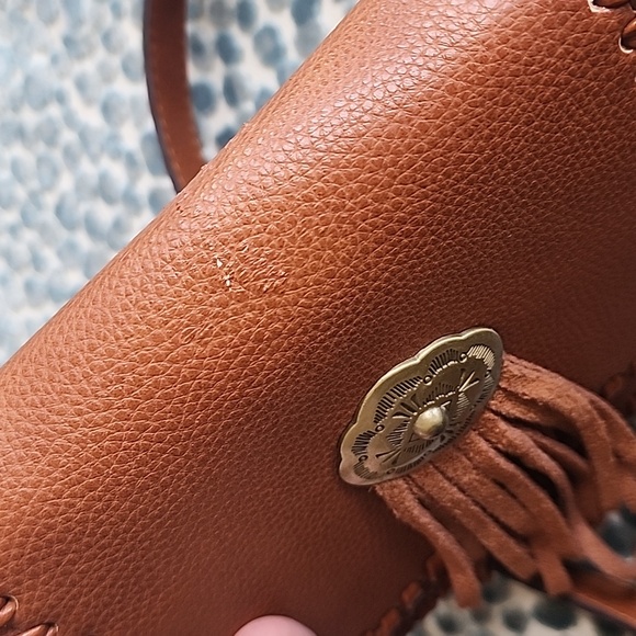 Street Level Leather Fringe Cross Body Bag Anthropologie - Picture 3 of 5